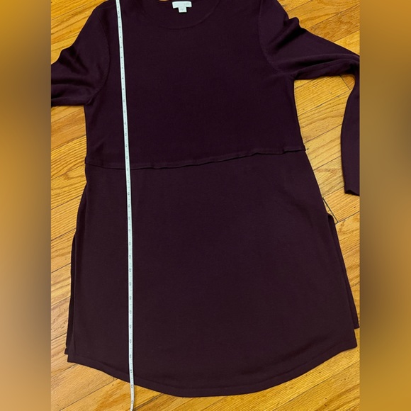 J. Jill Wool Blend Aubergine Grace Sweater Tunic Mini Dress Size Small - Picture 8 of 13